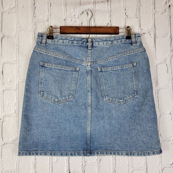 A.P.C. Rue Madame Paris Light Wash Cotton Mini Denim Skirt - Picture 5 of 8
